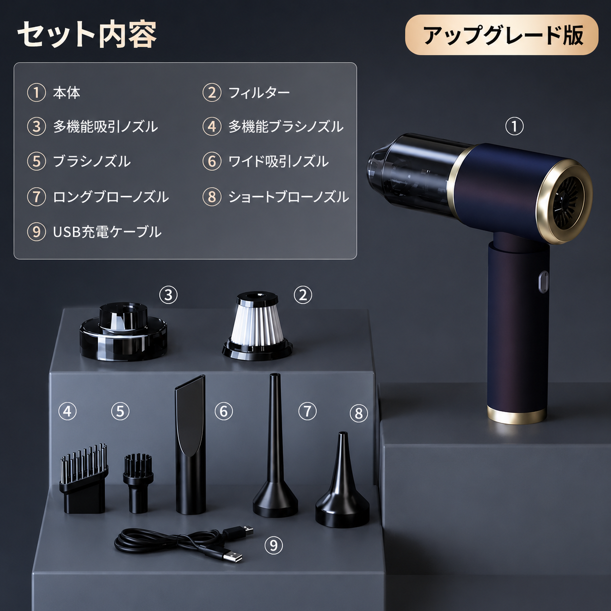 【5月新登場！ランキング1位獲得！】TurboVac™  2WAYコードレスハンディクリーナー＆ブロワー