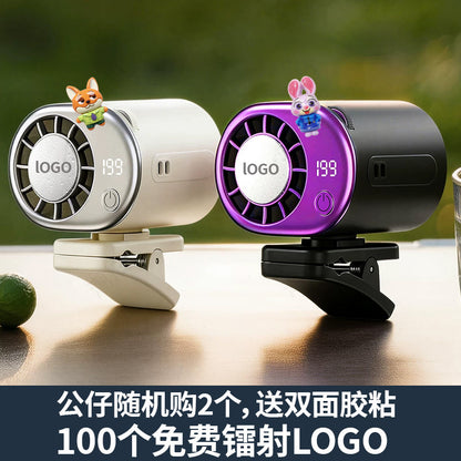2026 New Model Cooling and Ice-Cooling Waist-Hanging Fan with Semiconductor, Portable, Clip-on Waist and Umbrella, Outdoor Cooling Fan
